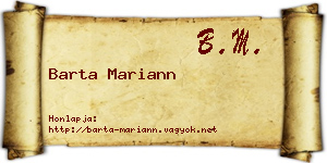 Barta Mariann névjegykártya